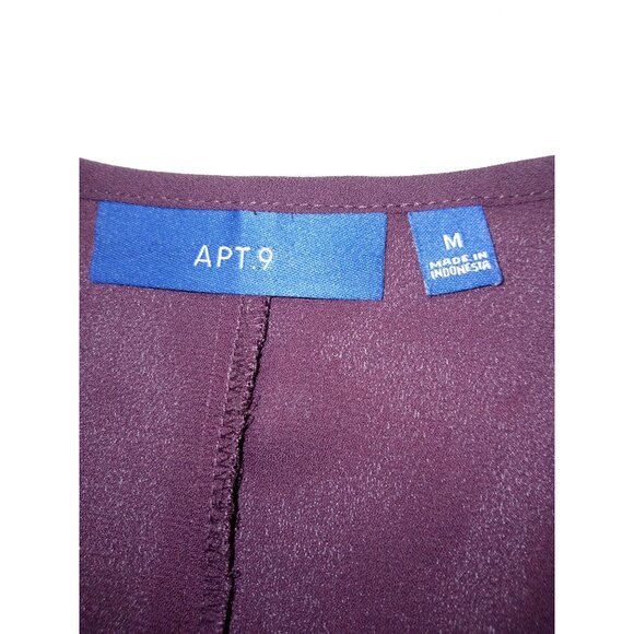 Apt. 9 Purple Sheer Tank Top Size Medium - Picture 5 of 7